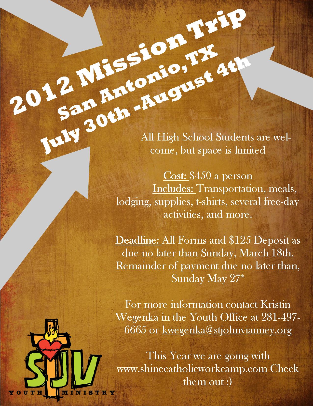 YF-HS-Mission Trip 2012 Flyer